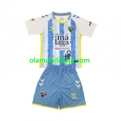 Camisola Málaga CF Criança Equipamento Primeiro 2024-2025 Manga Curta